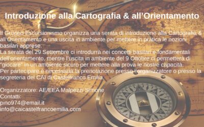 Introduzione alla Cartografia & all’Orientamento (Doppio Appuntamento)